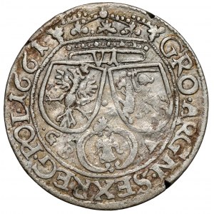Jan II Kazimierz, Szóstak Lwów 1661 GBA - IV - arabska 1 (V1)