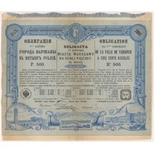 Varšavská 7. pôžička, dlhopis na 500 rubľov 1903