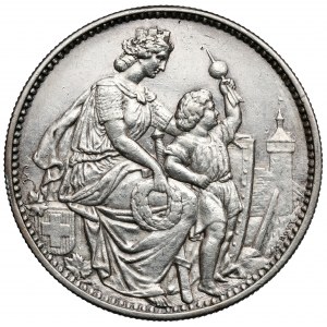 Switzerland, 5 francs 1865 - Schaffhausen shooting festival