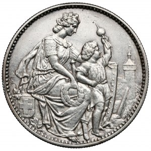 Švýcarsko, 5 franků 1865 - Střelecké slavnosti v Schaffhausenu