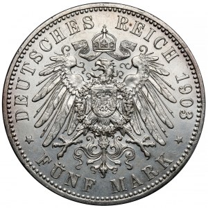 Sachsen-Weimar-Eisenach, 5 Mark 1903-A - hochzeitlich