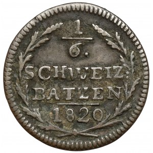 Schweiz, Graubünden, 1/6 Batzen 1820