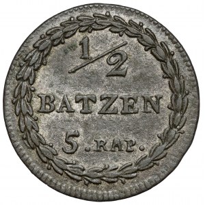 Švajčiarsko, Luzern, 1/2 batzen 1813