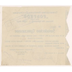 POLPROD, Provisional certificate 50x 10,000 mkp 1923