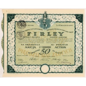 Lublin Portland Cement Factory FIRLEY, Em.2-3, £50 1928