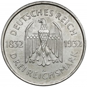 Weimar, 3 Mark 1932-A - Goethe