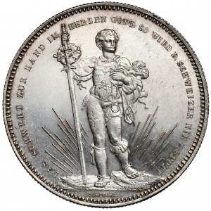 Švýcarsko, 5 franků 1879 - Basilejský střelecký festival