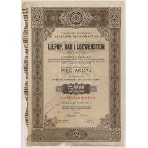 LILPOP, RAU &amp; LOEWENSTEIN, 5x 100 zł 1937