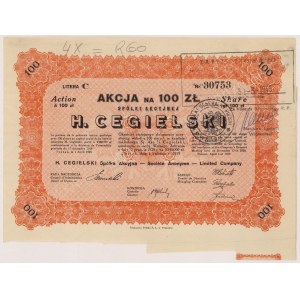 H. CEGIELSKI Tow. Akc., 100 zl 1929