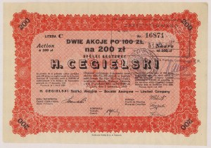H. CEGIELSKI Tow. Akc., 2x 100 zł 1929