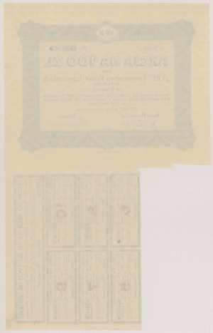 TRI Tow. Robót Inżynierskich, Em.1, 100 zł 1925