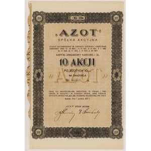 AZOT Sp. Akc., Em.1, 10x 10 zl 1927