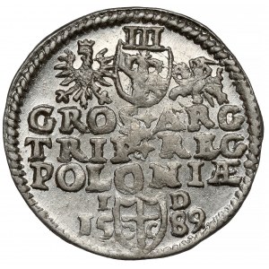 Zygmunt III Waza, Trojak Olkusz 1589 - piękny
