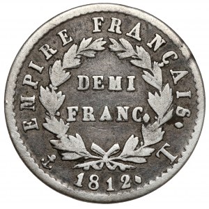 Francja, Napoleon I, Demi Franc 1812-T