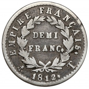 Francie, Napoleon I, Demi Franc 1812-T