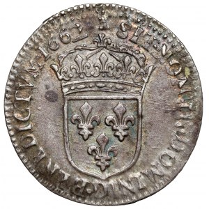 Francja, Ludwik XIV, 1/12 ecu 1662-D