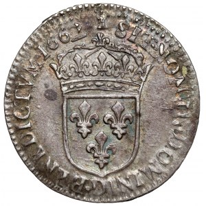 Francúzsko, Ľudovít XIV, 1/12 ecu 1662-D