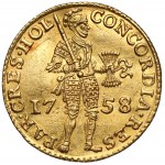 Nizozemsko, Ducat 1758 pierced 1755 - Nizozemsko, Dordrecht