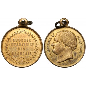 France, Medals, Prince Napoleon and Eugenie Imperatrice, set (2pcs)