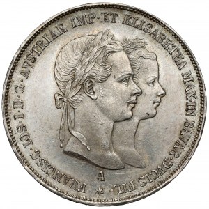 Austria, Franz Joseph I, 2 guilders 1854 - nuptial