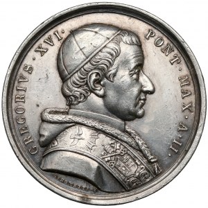 Vatikán, Gregor XVI (1831-1846), medaila, Non Praevalebvnt Adversvs Eam, Anno II (1832)