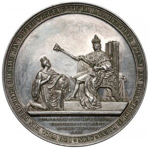 Nemecko, Prusko, medaila, Korunovácia Fridricha Viliama IV. v Berlíne, 15. október. 1840