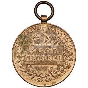 Austria-Hungary, Franz Joseph I, Medal - Signvm Memoriae 1848-1898