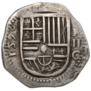 Spanien, Philipp II., 2 Reals 1596-FG, Granada