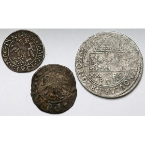 Set (3) - Jagiello's half-penny, Sigismund Augustus' half-penny and John Casimir's tymph (3pcs)