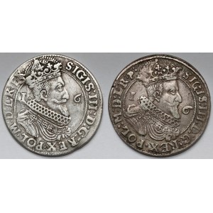 Zygmunt III Waza, Orty Gdańsk 1623 i 1625 - zestaw (2szt)