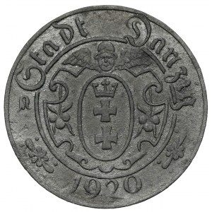 Gdaňsk, 10 fenig 1920 zinek - 56 perel