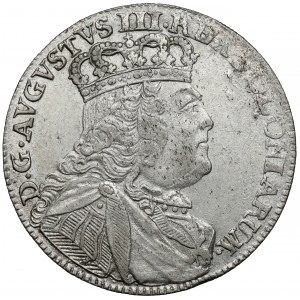 August III Sas, Ort Leipzig 1754 EC - wide head