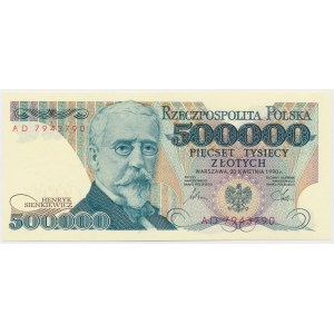 500.000 złotych 1990 - AD