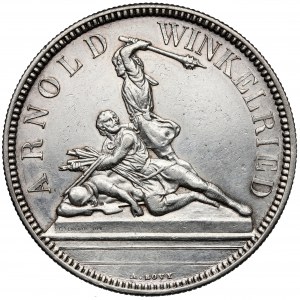 Švýcarsko, 5 franků 1861 - Střelecké slavnosti v Nidwaldenu