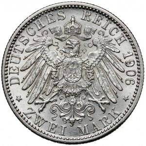 Niemcy, Badenia, 2 marki 1906-G - zaślubinowe