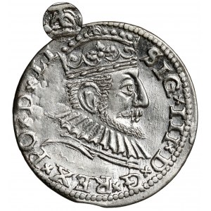 Zygmunt III Waza, Trojak Ryga 1591 - jabłko w koronie
