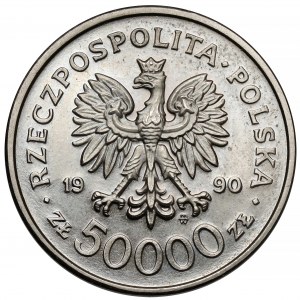 Próba NIKIEL 50.000 złotych 1990 Solidarność