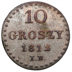 Księstwo Warszawskie, 10 groszy 1812 IB