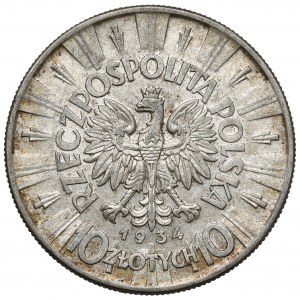 Piłsudski 10 złotych 1934 - urzędowy