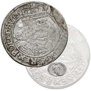 Ján II Kazimír, šiesty Ľvovský 1661 GBA - VI - široká kartuša, ARGN
