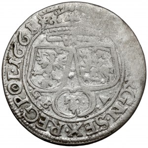 John II Casimir, Sixth of Lvov 1661 GBA - VI - wide cartouche, ARGN