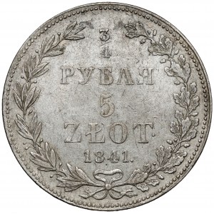 3/4 rublu = 5 zlotých 1841 MW, Varšava