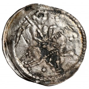 Duchy of Kuyavia, Casimir I, Denar - prince on horseback / fight with lion