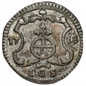 August II Silný, Halerz 1718 IGS, Drážďany