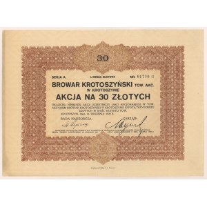 Krotoszyn Brewery, Em.1, 30 zl 1925
