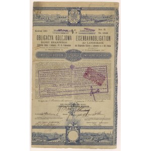 Ľvov, oheň. Kráľovstvo Galície a Lodomerie..., Železničné dlhopisy 200 kr 1897