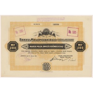 Bank of Lesser Poland, 280 mkp 1923