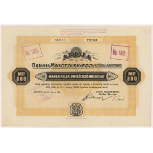 Bank Małopolski, 280 mkp 1923