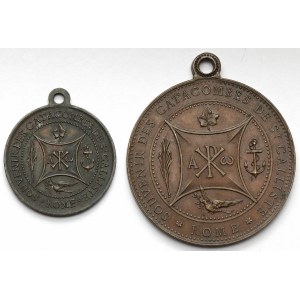 Italy, Rome, Religious Medallions - set (2pcs)