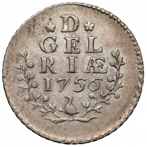 Niderlandy, Silver Duit 1756-D - Gelderland